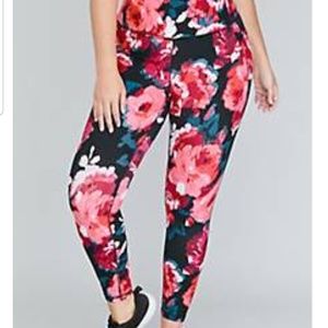 *NWT* Lane Bryant Livi Active 7/8 Floral Leggings